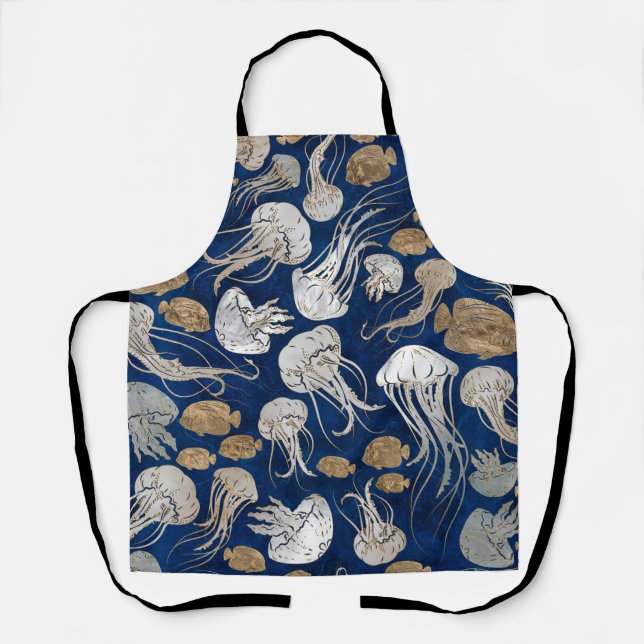 Jellyfish Underwater Pattern Apron (Front)
