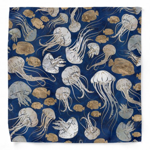 Jellyfish Underwater Pattern Bandana