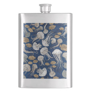 Jellyfish Underwater Pattern Flask