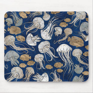 Colorful Tropical Fish Underwater Pattern Desk Mat, Zazzle