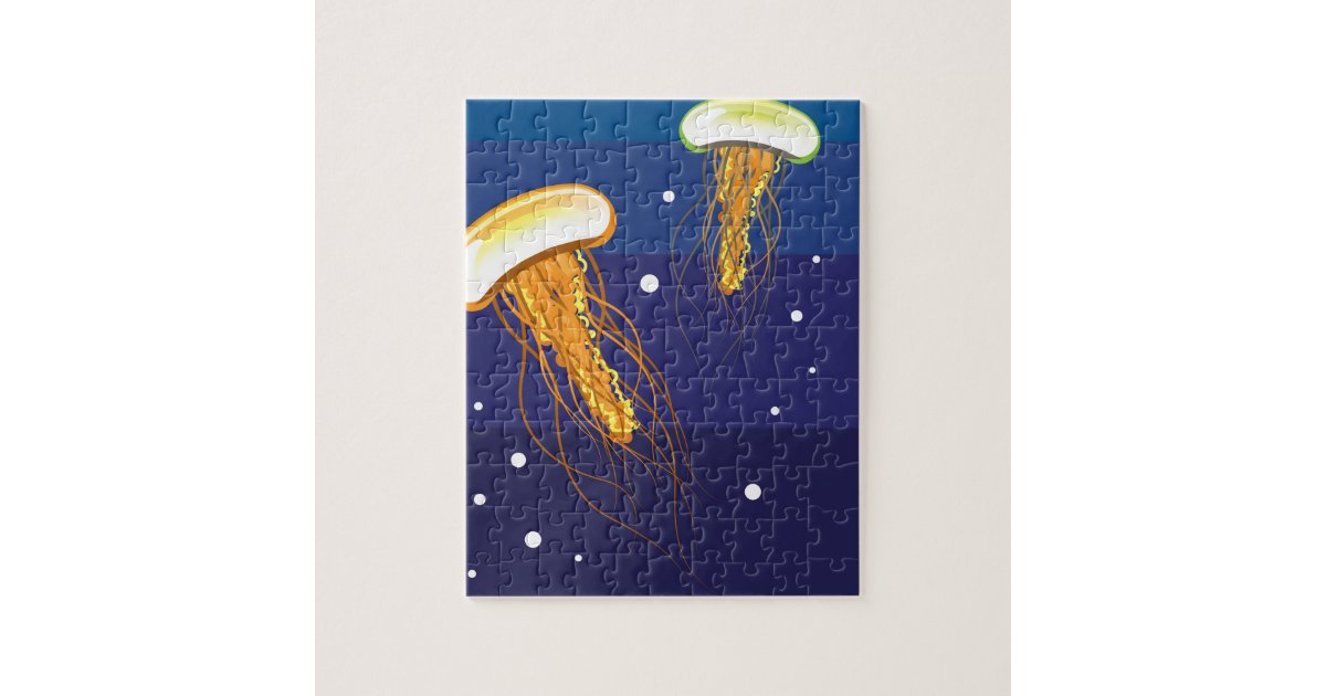Jellyfish Vector Jigsaw Puzzle | Zazzle