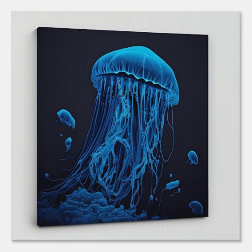 jellyfish wall wood art picture sign