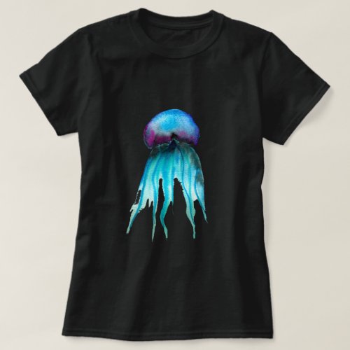 Jellyfish watercolor colorful modern aquatic T_Shirt
