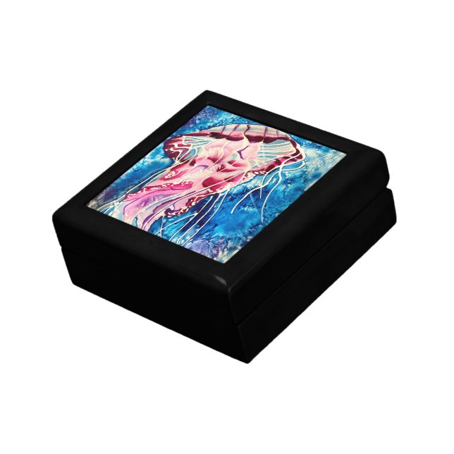 Jellyfish watercolor ocean art gift box (Side)