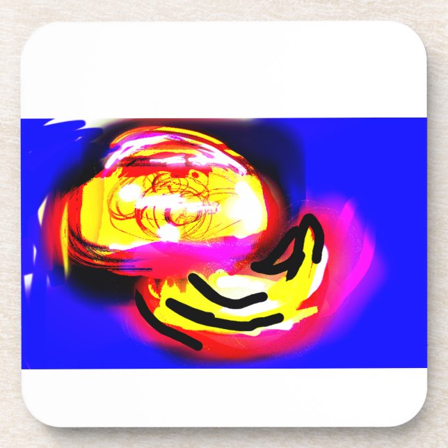 jellyfish wave  beverage coaster (Front)