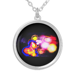 Jellyfish wave fun silver plated necklace