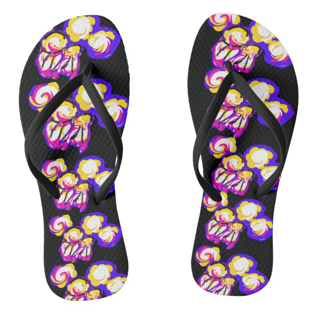 Jellyfishes style bubbles flip flops (Footbed)