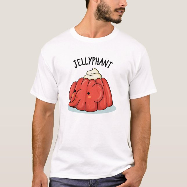 Jellyphant Funny Elephant Jelly Pun  T-Shirt (Front)