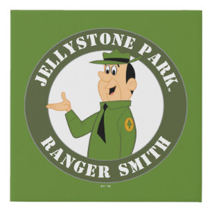 Jellystone's Ranger Smith Portrait Faux Canvas Print
