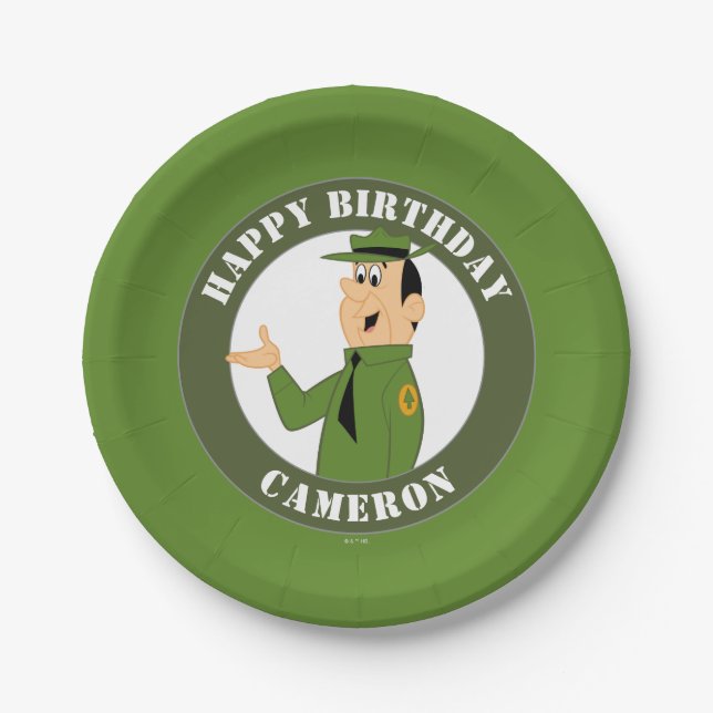 Jellystone's Ranger Smith Portrait Paper Plates (Front)