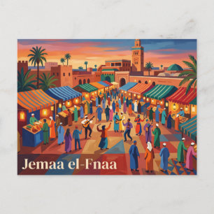 Jemaa el-Fnaa Morocco Postcard