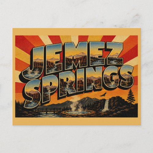 Jemez Springs New Mexico River Hot Springs Art Postcard
