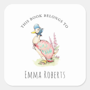 Jemima Duck 'This Book Belongs' Kids Bookplate
