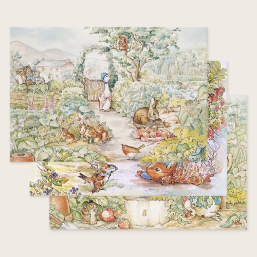 Jemima Puddle and Duck Peter the Rabbit Mix Wrapping Paper Sheets