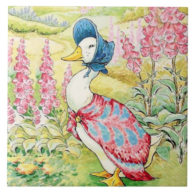 “Jemima Puddle Duck” by Beatrix Potter Ceramic Tile (Front)