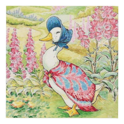 Jemima Puddle Duck by Beatrix Potter Faux Canvas Print