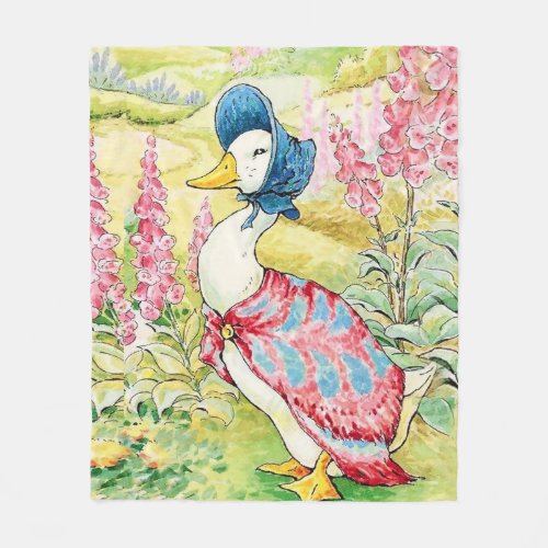 Jemima Puddle Duck by Beatrix Potter Fleece Blanket