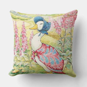 “Jemima Puddle Duck” by Beatrix Potter Outdoor Pillow