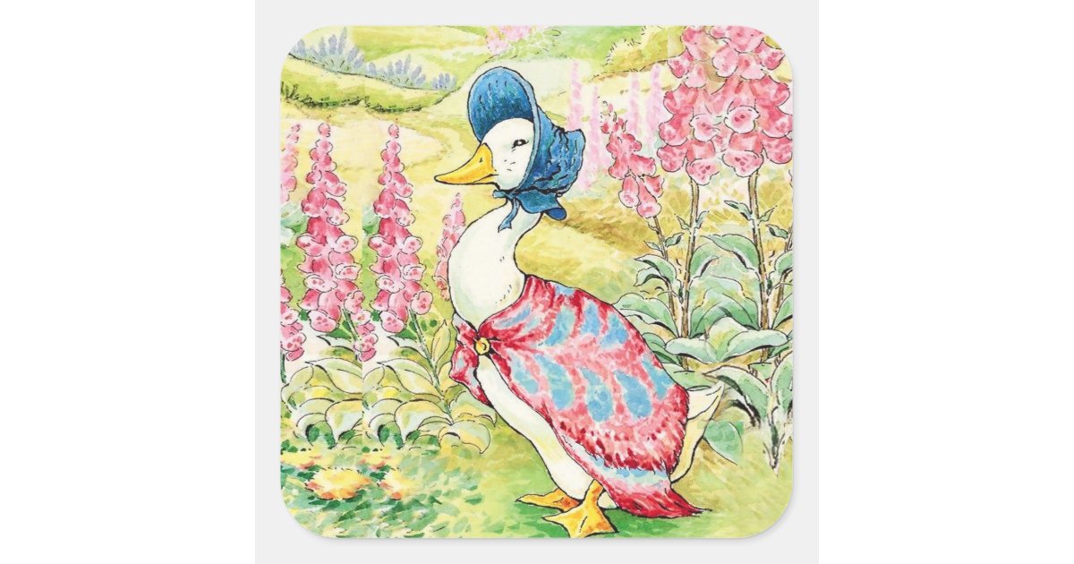 Jemima Puddle Duck” by Beatrix Potter Square Sticker