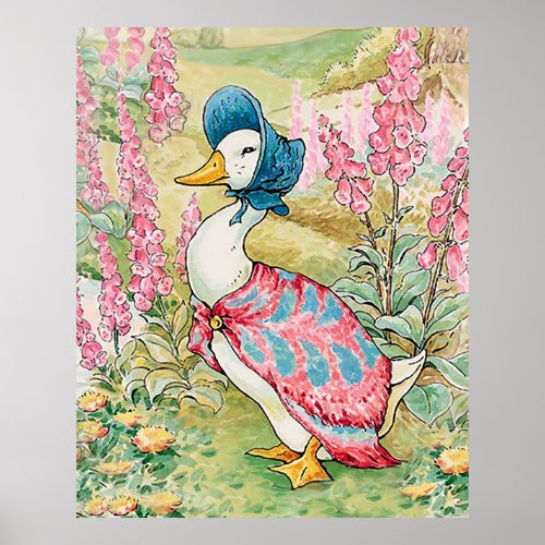 Jemima Puddle Duck by the Lake  Poster