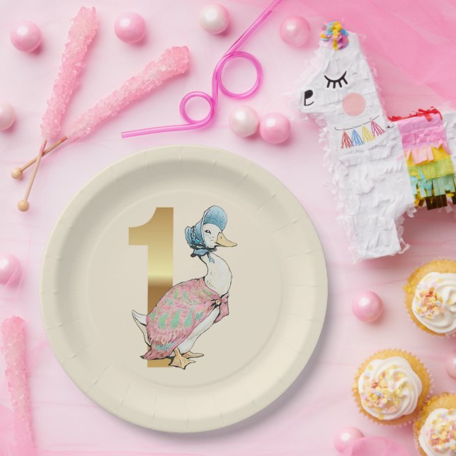 Jemima Puddle Duck First birthday Paper Plates (Party)