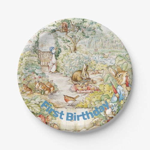 Jemima Puddle Duck First birthday Paper Plates