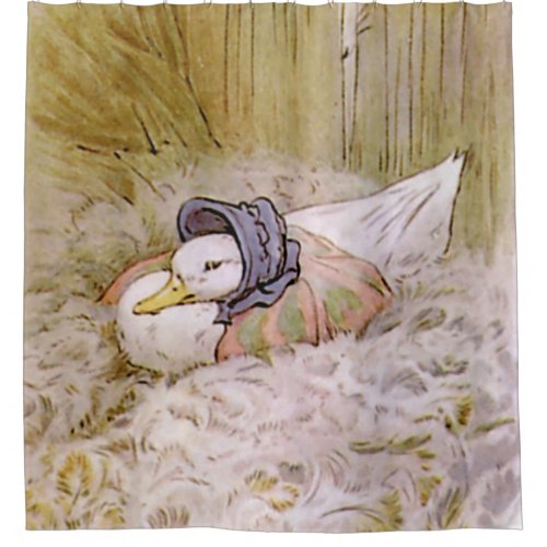 Jemima Puddle_Duck Hatching Her Eggs by Beatrix Po Shower Curtain