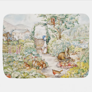 Jemima Puddle Duck in Mr Mc Gregor's Garden Baby Blanket
