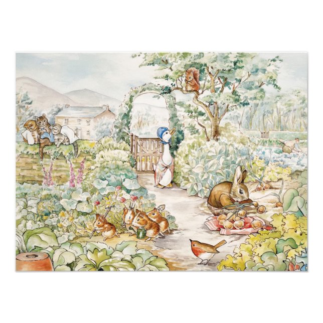 Jemima Puddle Duck in Mr Mc Gregor's Garden Photo Print (Front)