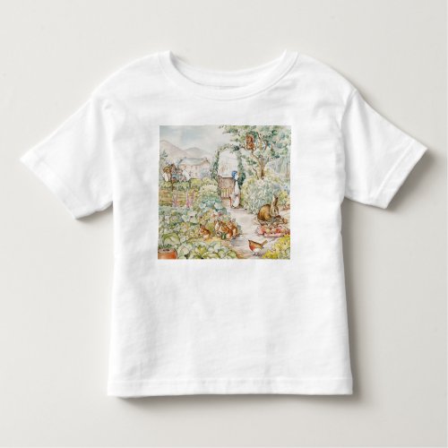 Jemima Puddle Duck in Mr Mc Gregors Garden Toddler T_shirt
