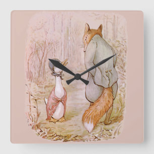 Jemima Puddle Duck Square Wall Clock