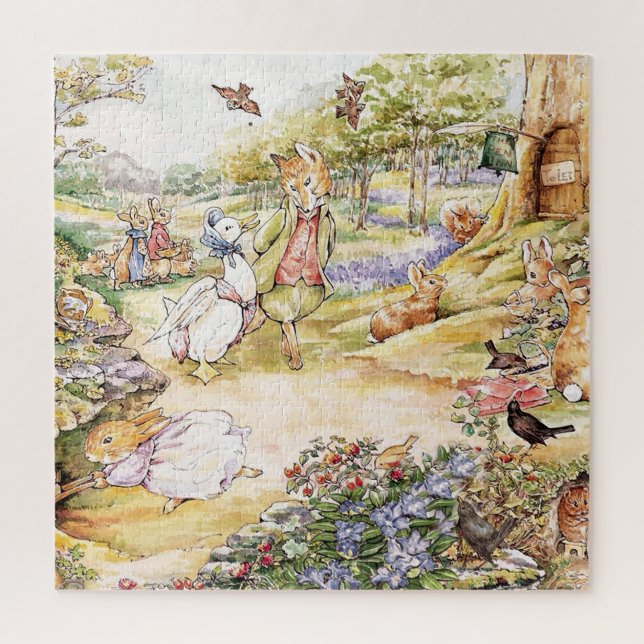 Jemima Puddle Duck taking a walk with Mr. Fox    Jigsaw Puzzle (Vertical)