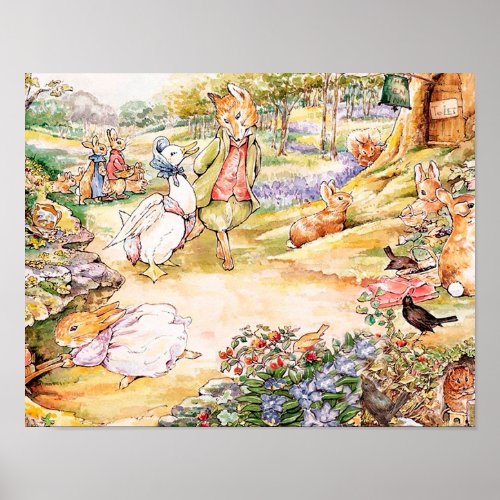 Jemima Puddle Duck taking a walk with Mr Fox    Poster