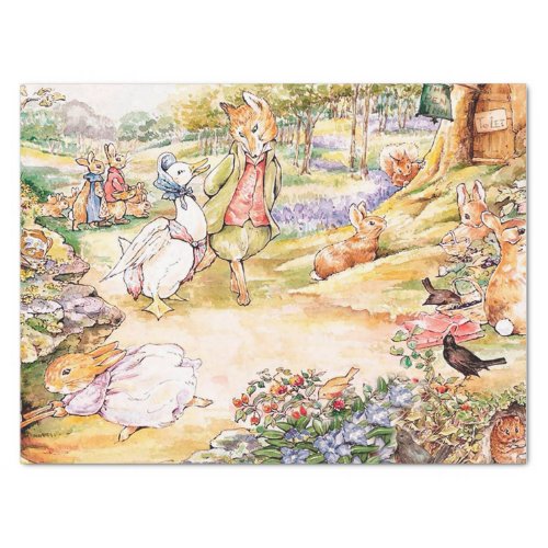 Jemima Puddle Duck taking a walk with Mr Fox   Tissue Paper