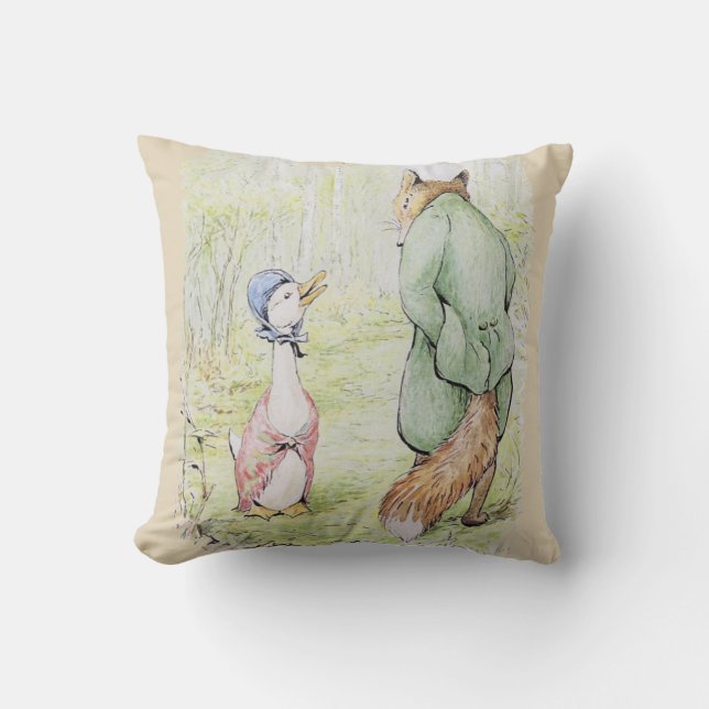Jemima Puddle-Duck & The Fox Cushion (Front)