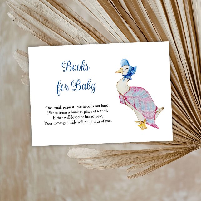 Jemima Puddleduck Books For Baby RSVP Card (Creator Uploaded)