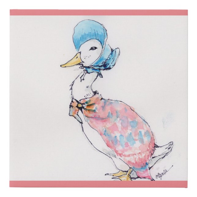 Jemimah Puddle Duck Faux Canvas Print (Front)