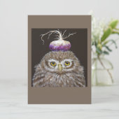 Jemma the baby owl flat card (Standing Front)