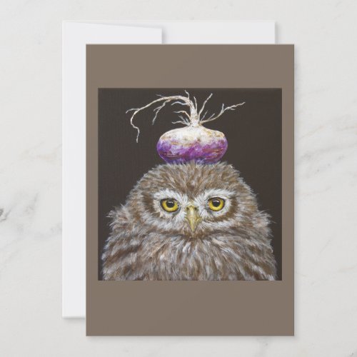 Jemma the baby owl flat card