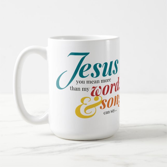 Jen Hawley Words And Songs Mug with Lyrics (Left)