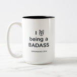 Jen Sincero Badass Emoji Mug<br><div class="desc">"I love being a BADASS." Let the world know that you love taking risks, kicking butt, and doing whatever it takes to create the awesome life you desire.</div>
