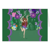 Jen the Dancing Flower Fairy Card (Front Horizontal)