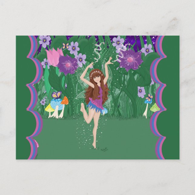 Jen the Dancing Flower Fairy Postcard (Front)