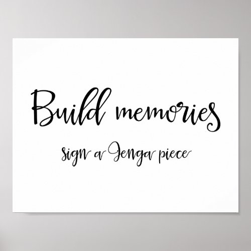 Jenga Piece Guestbook Sign  Calligraphy