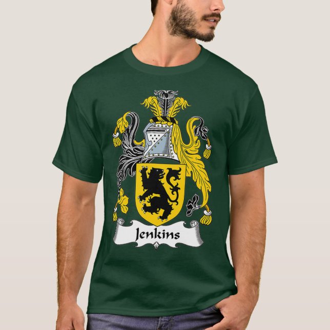 Jenkins Coat of Arms  Family Crest T-Shirt (Front)