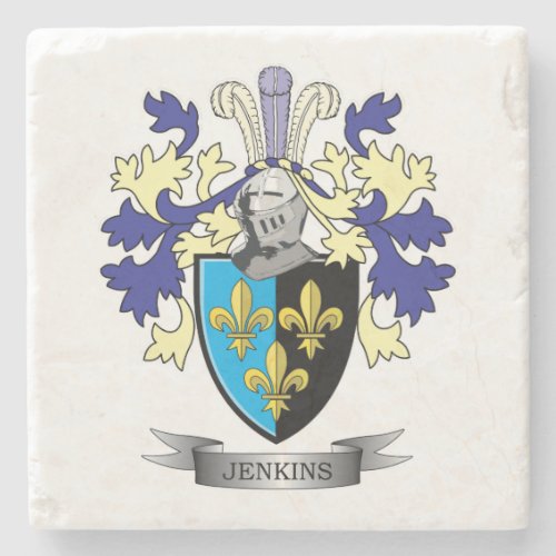 Jenkins Coat of Arms Stone Coaster