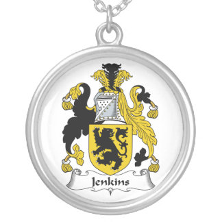 Jenkins Family Crest Silver Plated Necklace