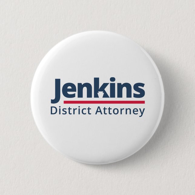 Jenkins for District Attorney Button (Front)