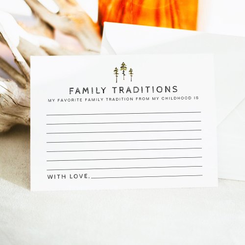 JENNA Mountain Pine Baby Family Traditions Card