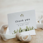 JENNA Rustic Watercolor Pine Thank You Card<br><div class="desc">This thank you card features watercolor rustic watercolor pine trees and bohemian handwritten font. This thank you card is the perfect way to top off any mountain or forest themed event.</div>